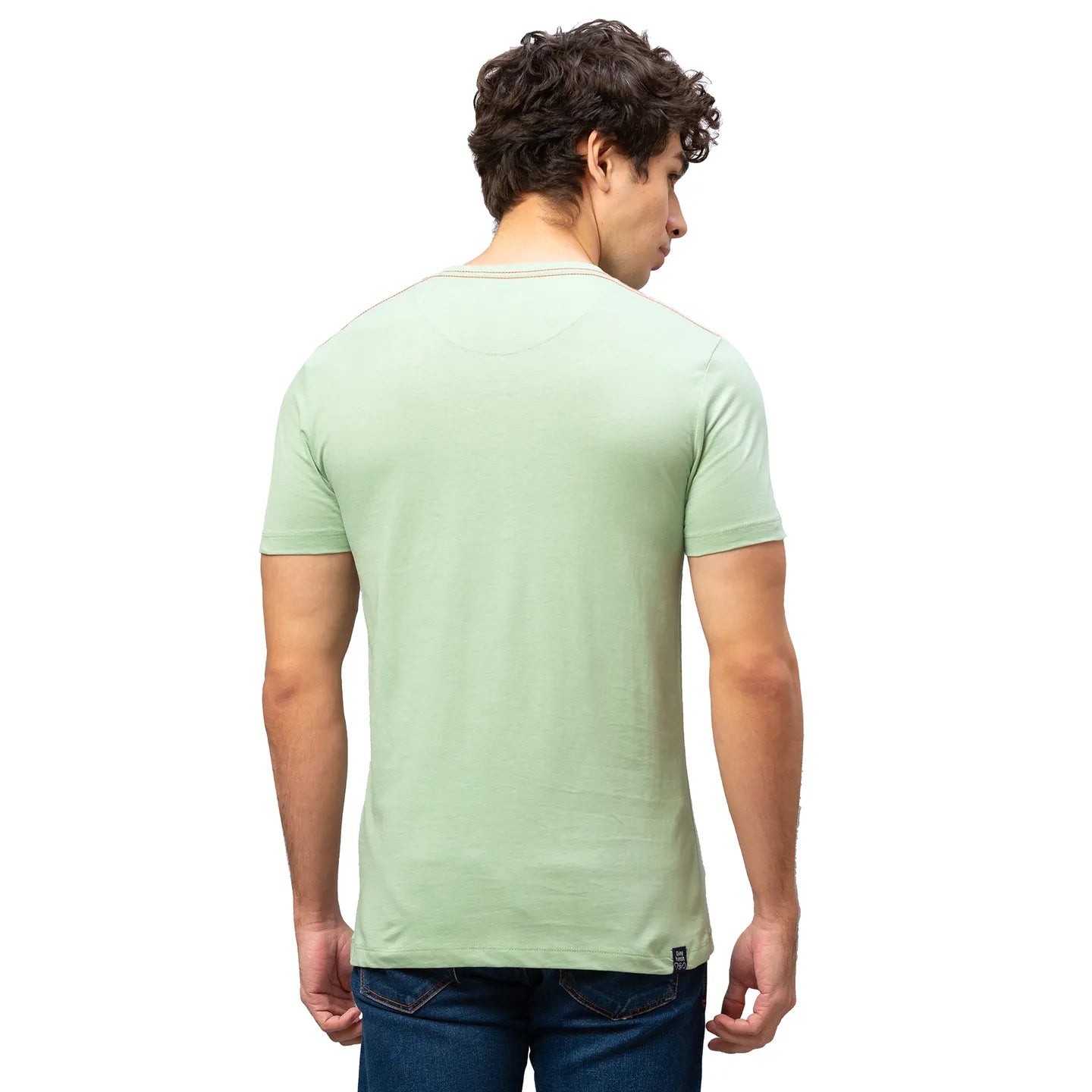 Green Regular Fit Men's Short Sleeves T-Shirt by Being Human Clothing