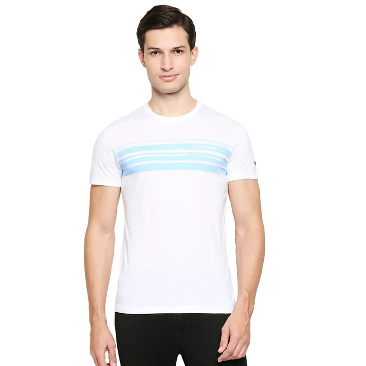 White Regular Fit Men's Short Sleeves T-Shirt by Being Human Clothing