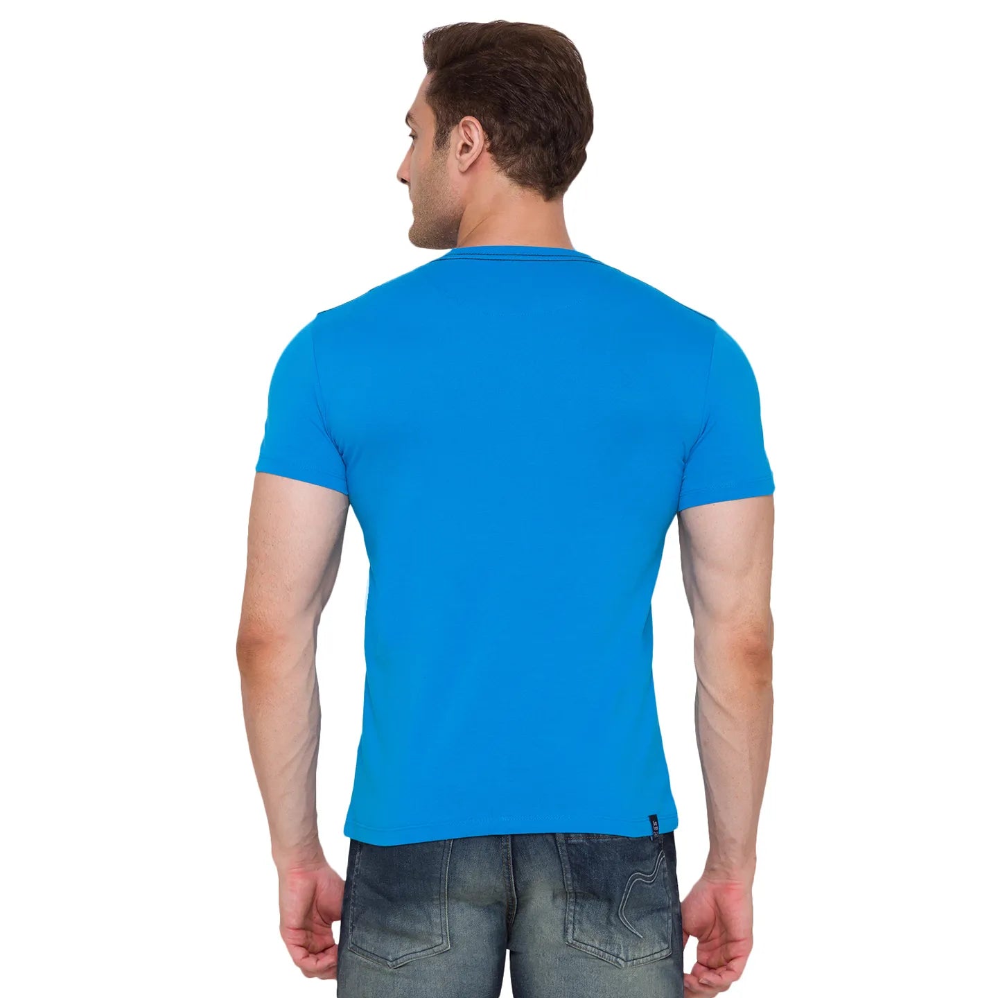 Blue Regular Fit Men's Short Sleeves T-Shirt by Being Human Clothing