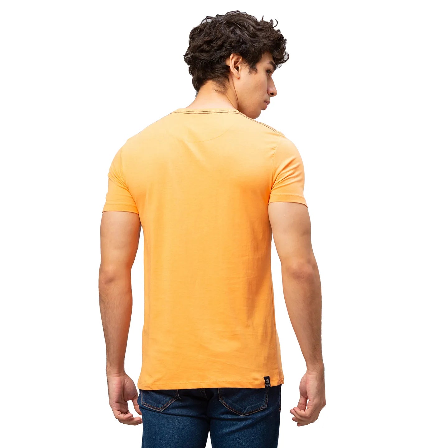 Orange Regular Fit Men's Short Sleeves T-Shirt by Being Human Clothing