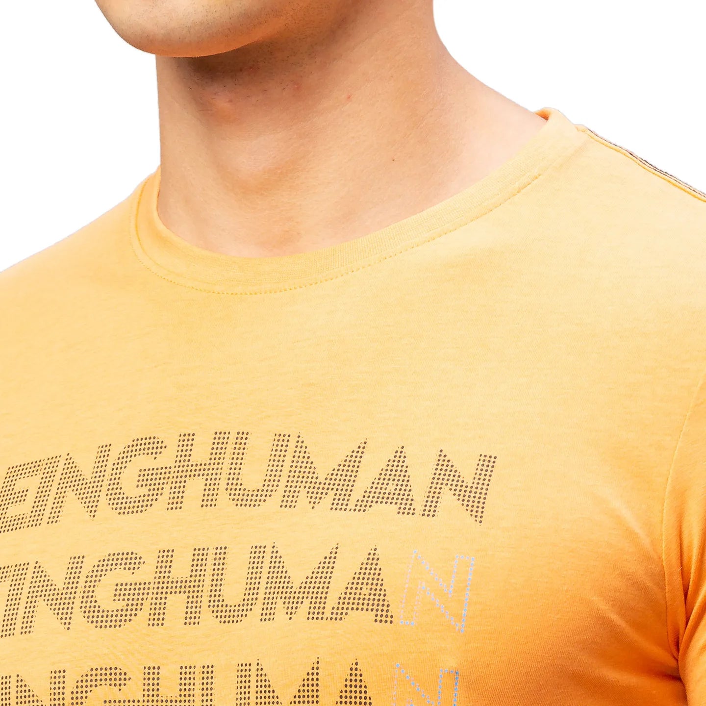 Orange Regular Fit Men's Short Sleeves T-Shirt by Being Human Clothing