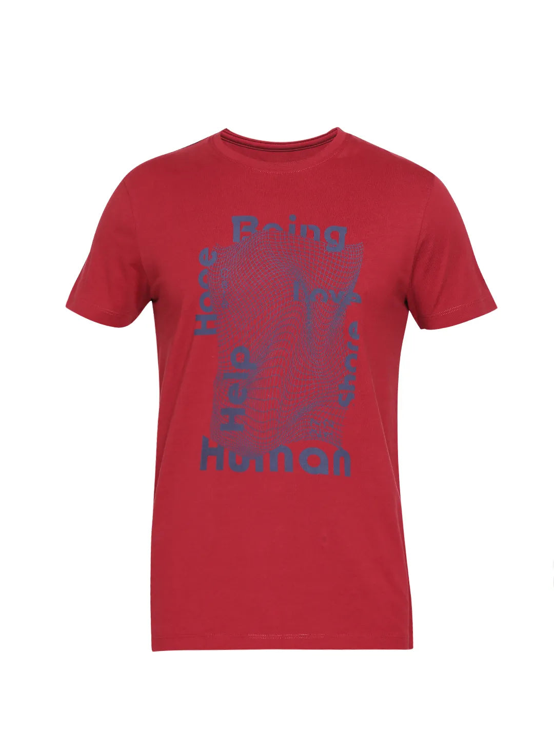 Red Regular Fit Men's Short Sleeves T-Shirt by Being Human Clothing