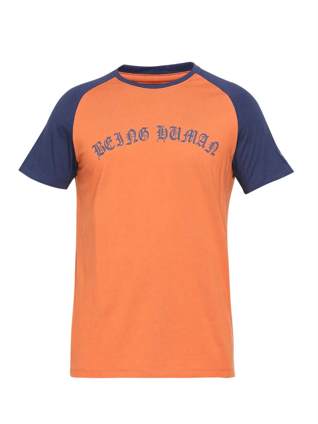 Rust Regular Fit Round Neck Men's T-Shirt by Being Human Clothing