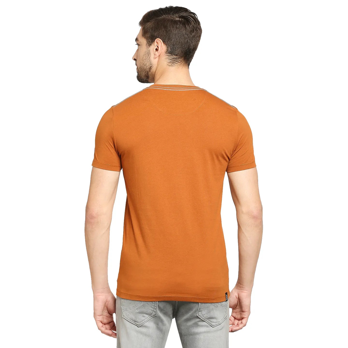 Brown Regular Fit Men's Short Sleeves T-Shirt by Being Human Clothing