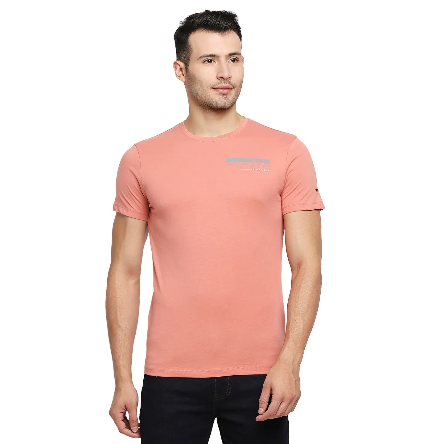 Red Regular Fit Men's Short Sleeves T-Shirt by Being Human Clothing