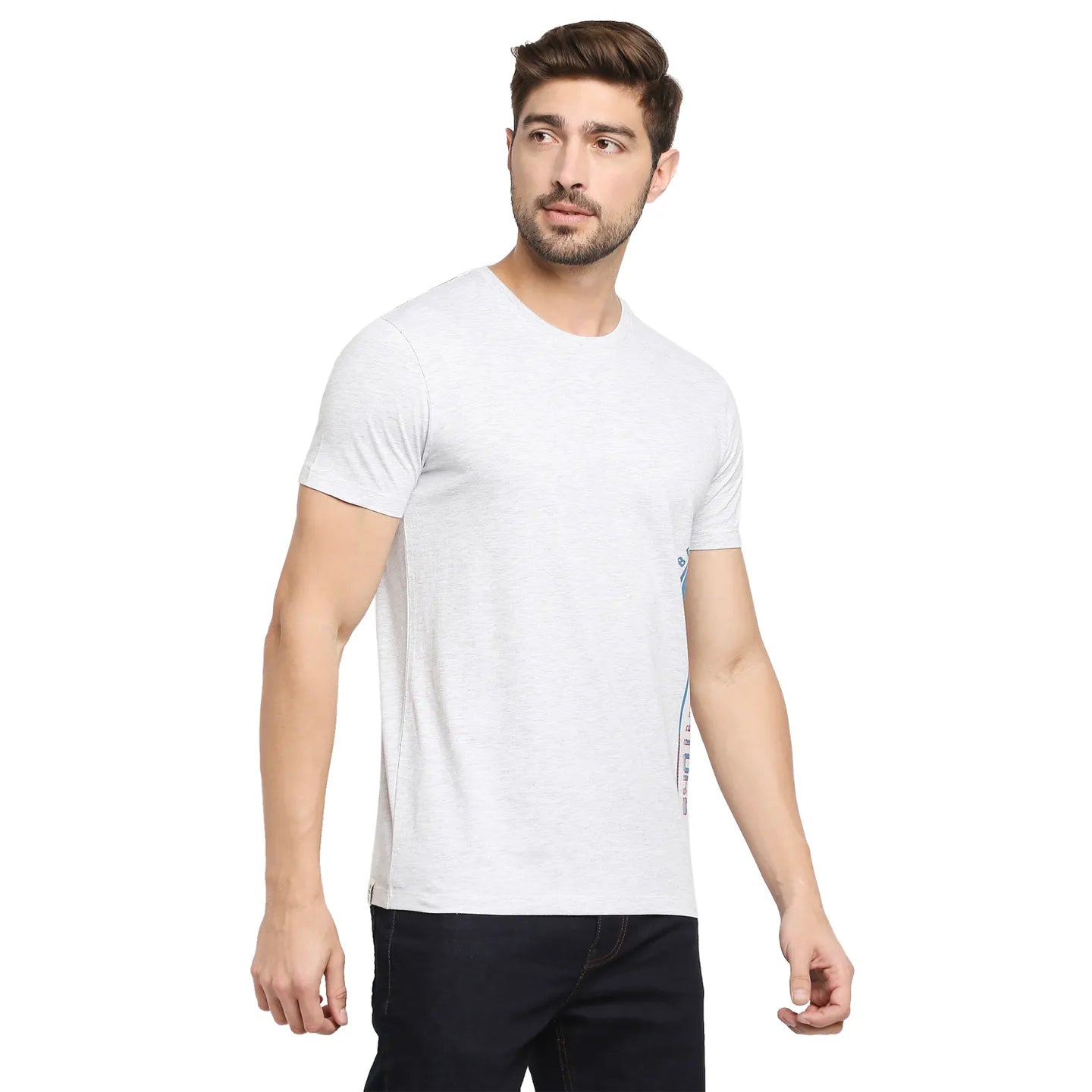 Grey Regular Fit Men's Short Sleeves T-Shirt by Being Human Clothing