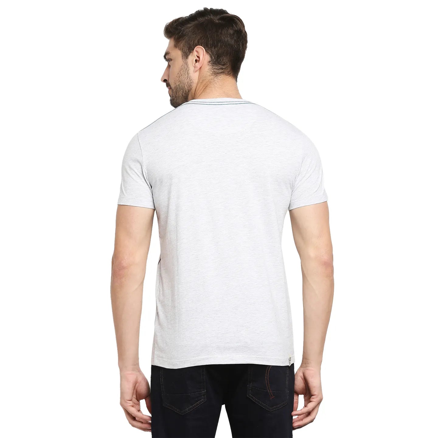 Grey Regular Fit Men's Short Sleeves T-Shirt by Being Human Clothing