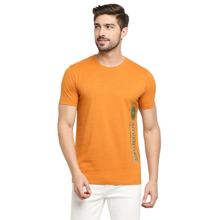 Yellow Regular Fit Men's Short Sleeves T-Shirt by Being Human Clothing