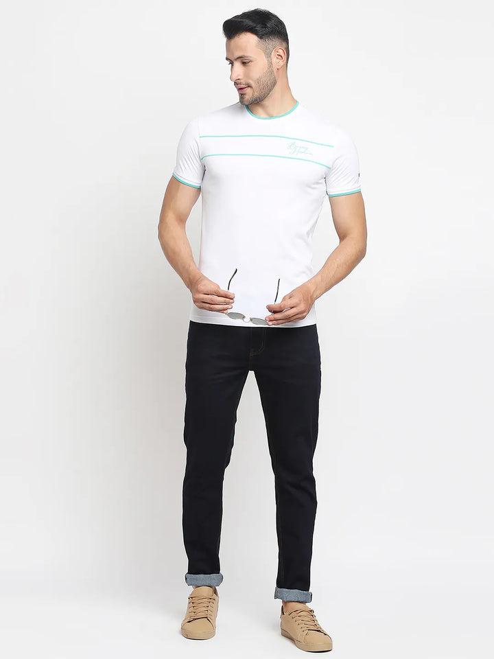 White Regular Fit Men's Short Sleeves T-Shirt by Being Human Clothing