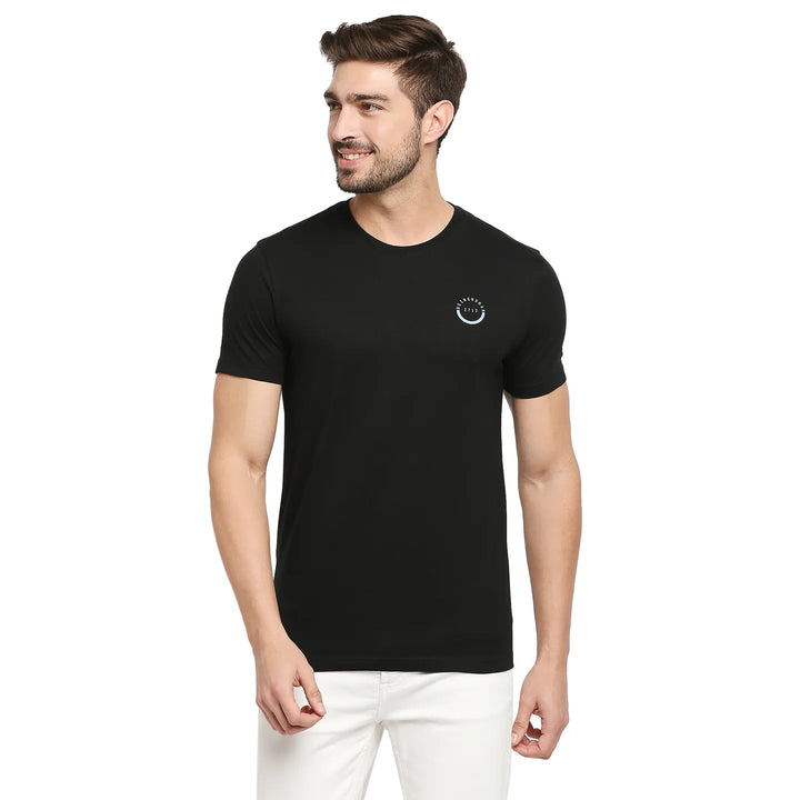 Black Regular Fit Men's Short Sleeves T-Shirt by Being Human Clothing