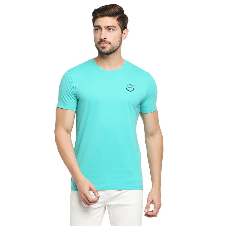 Blue Regular Fit Men's Short Sleeves T-Shirt by Being Human Clothing