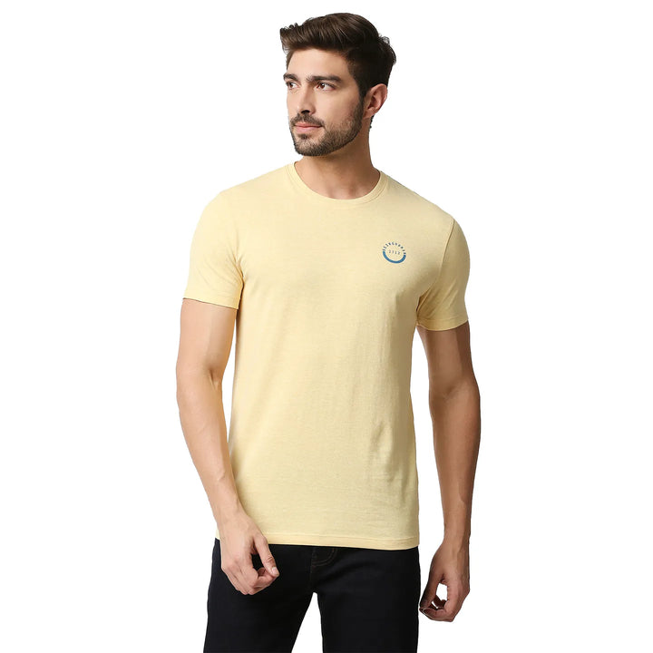 Yellow Regular Fit Men's Short Sleeves T-Shirt by Being Human Clothing