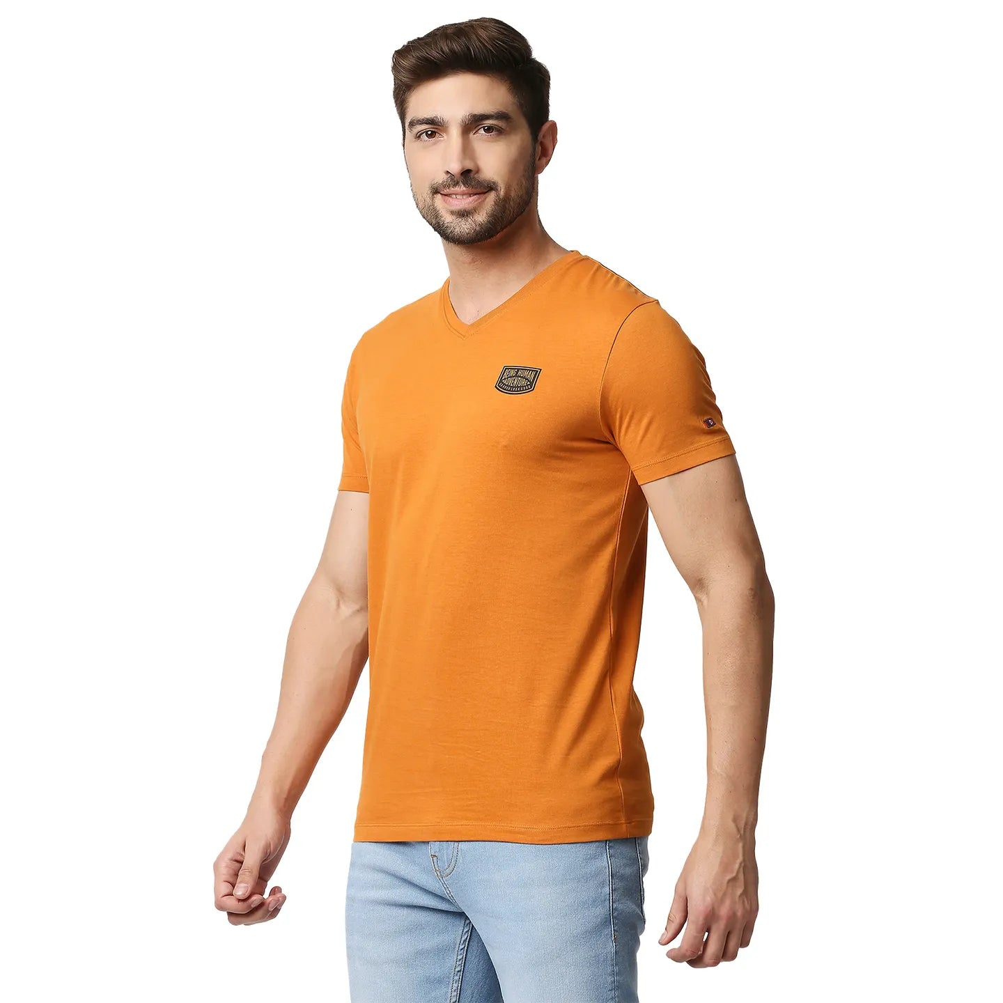 Yellow Regular Fit Men's Short Sleeves T-Shirt by Being Human Clothing