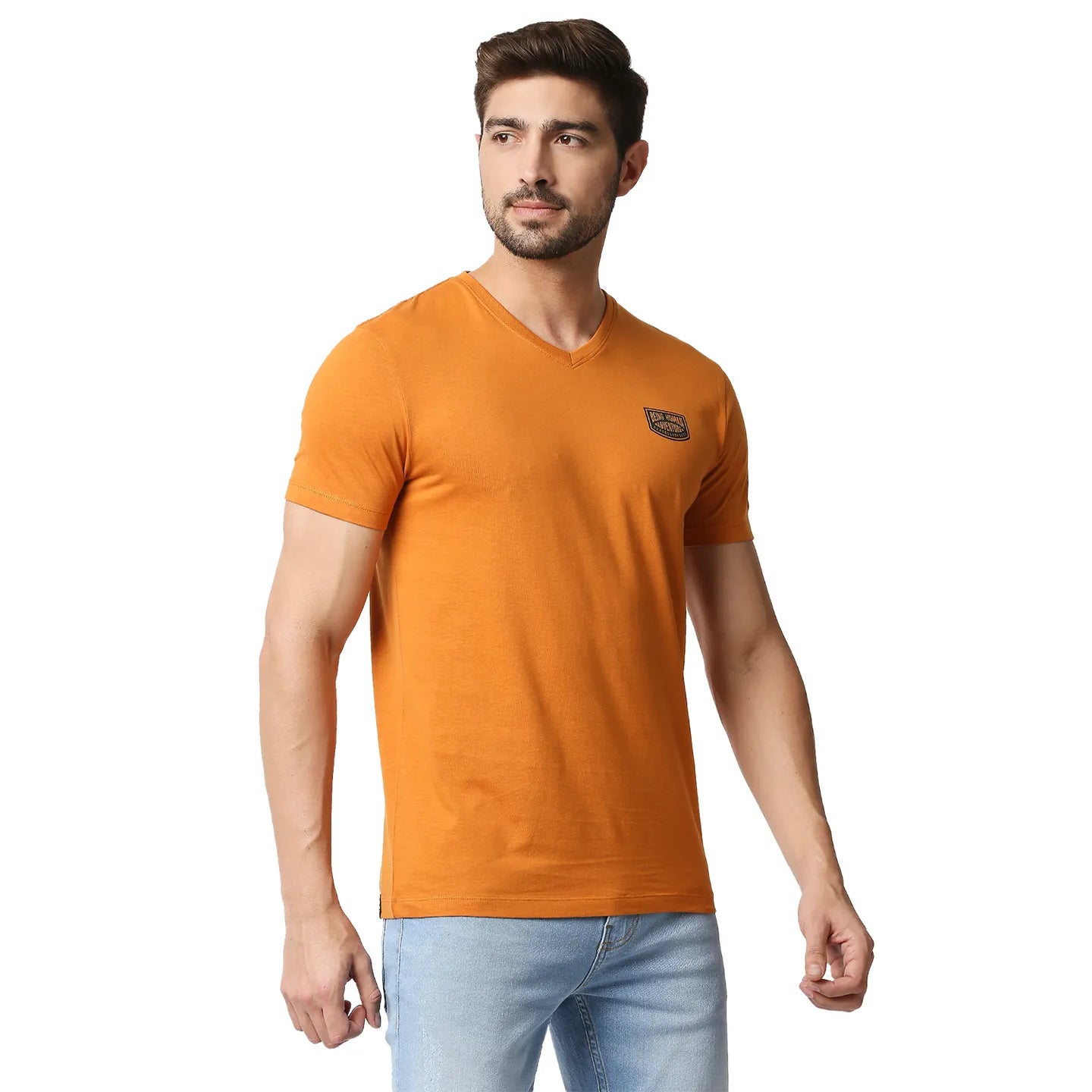 Yellow Regular Fit Men's Short Sleeves T-Shirt by Being Human Clothing
