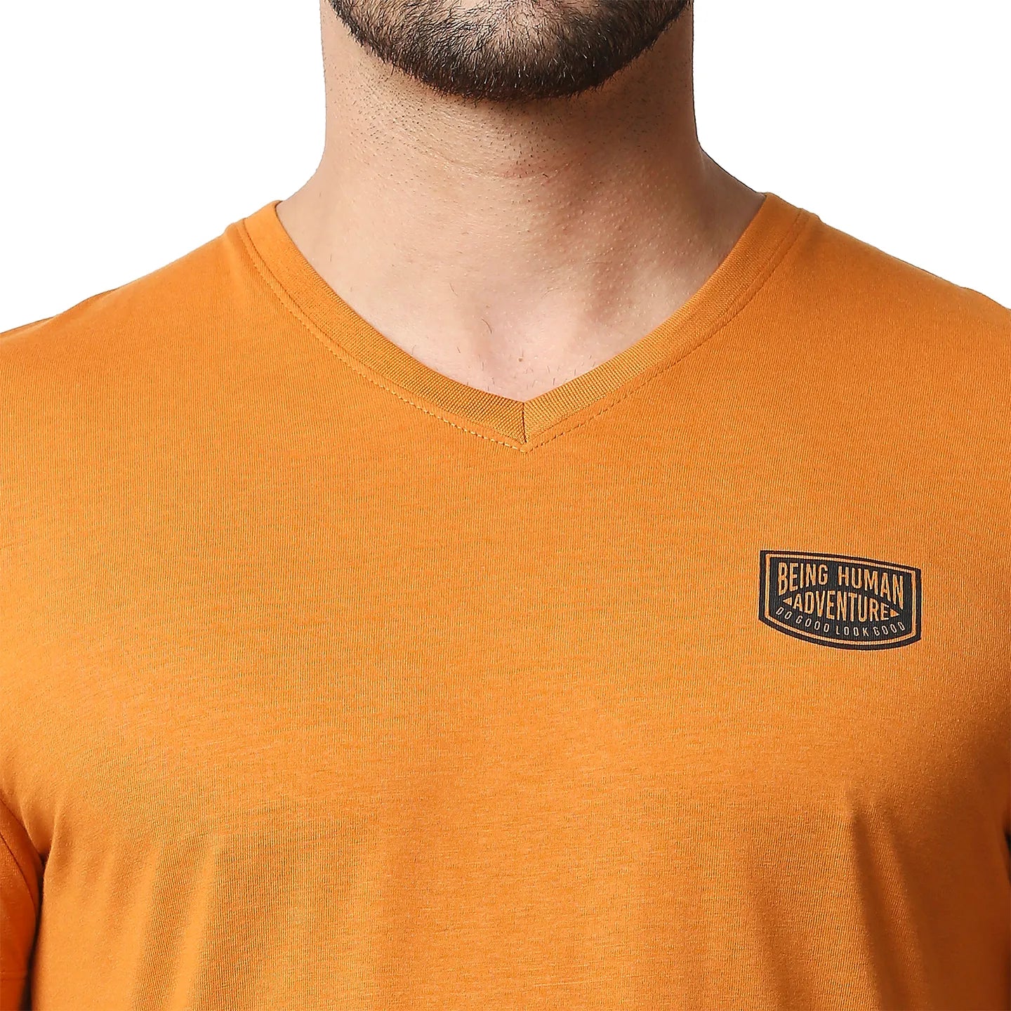 Yellow Regular Fit Men's Short Sleeves T-Shirt by Being Human Clothing