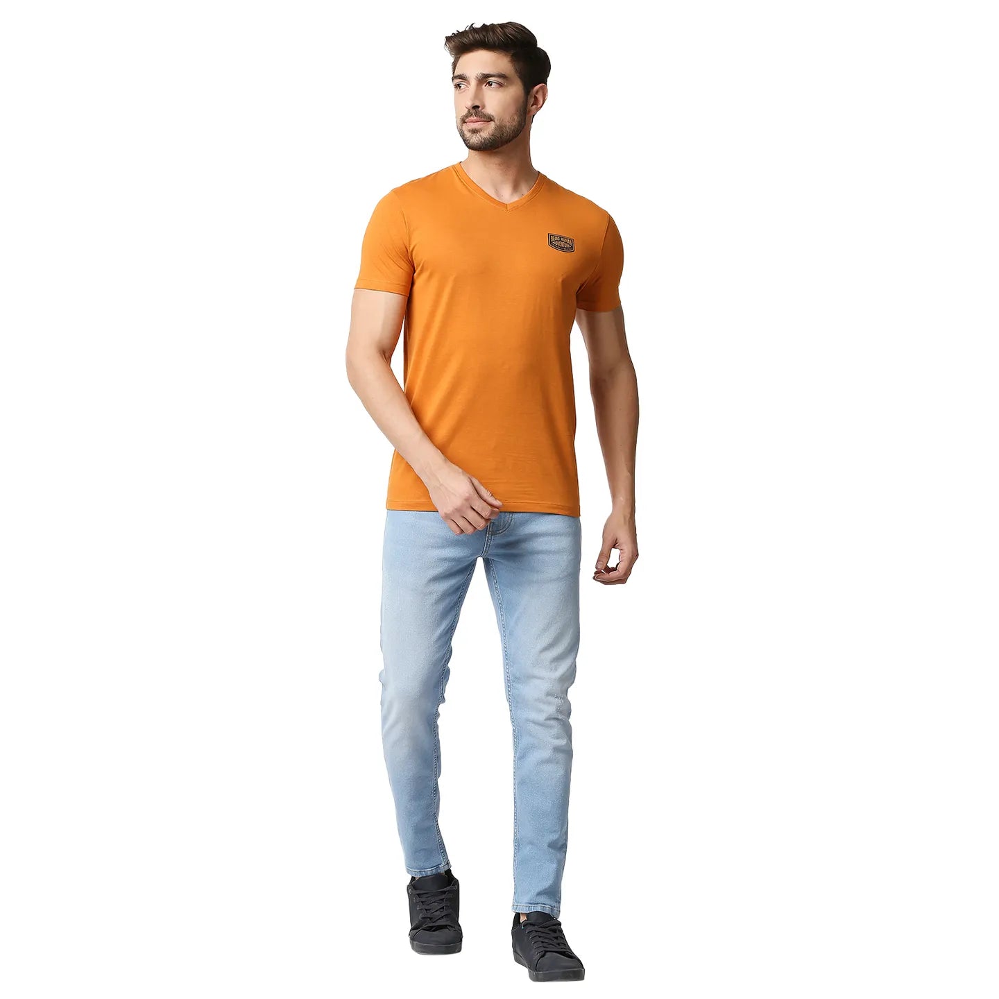 Yellow Regular Fit Men's Short Sleeves T-Shirt by Being Human Clothing