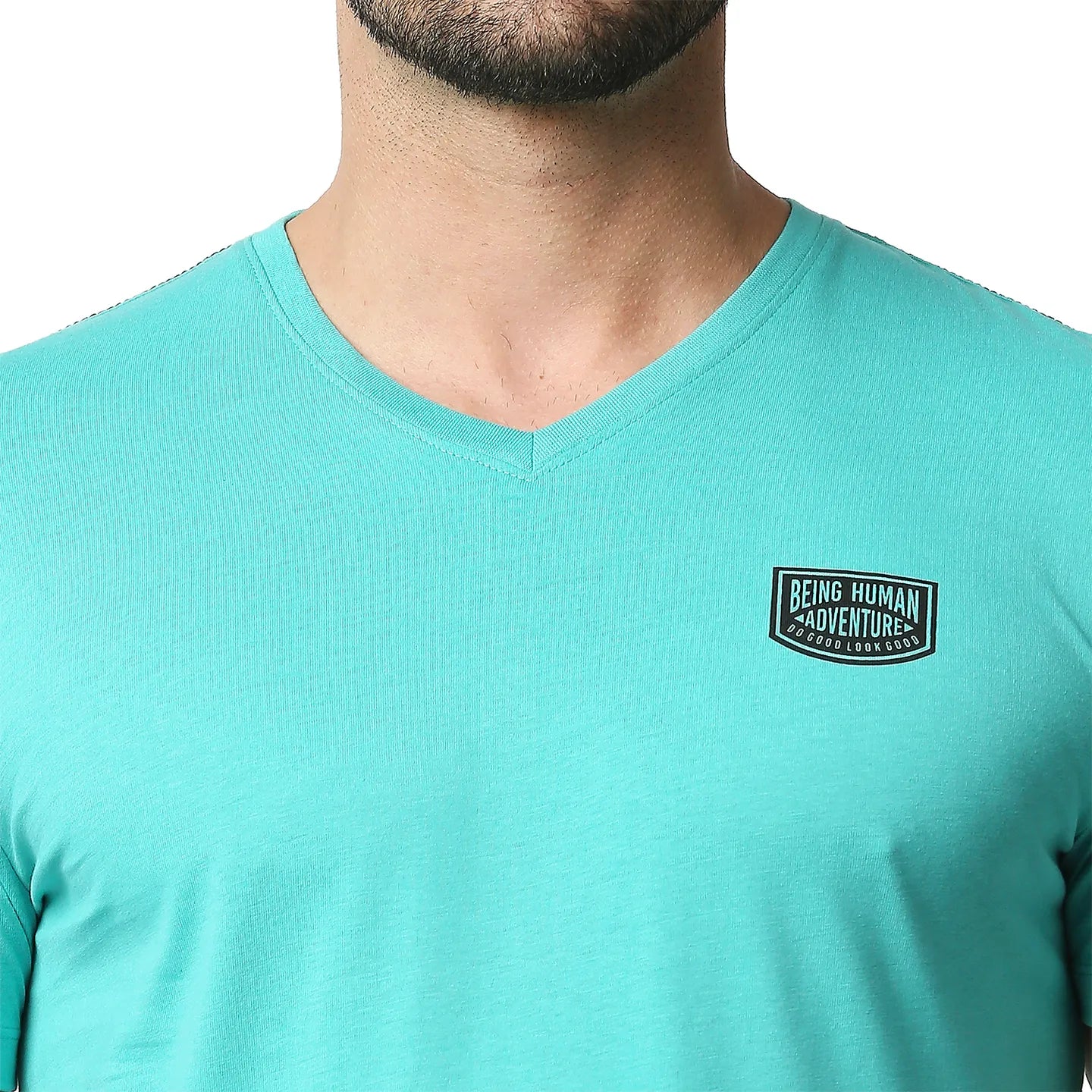 Blue Regular Fit Men's Short Sleeves T-Shirt by Being Human Clothing