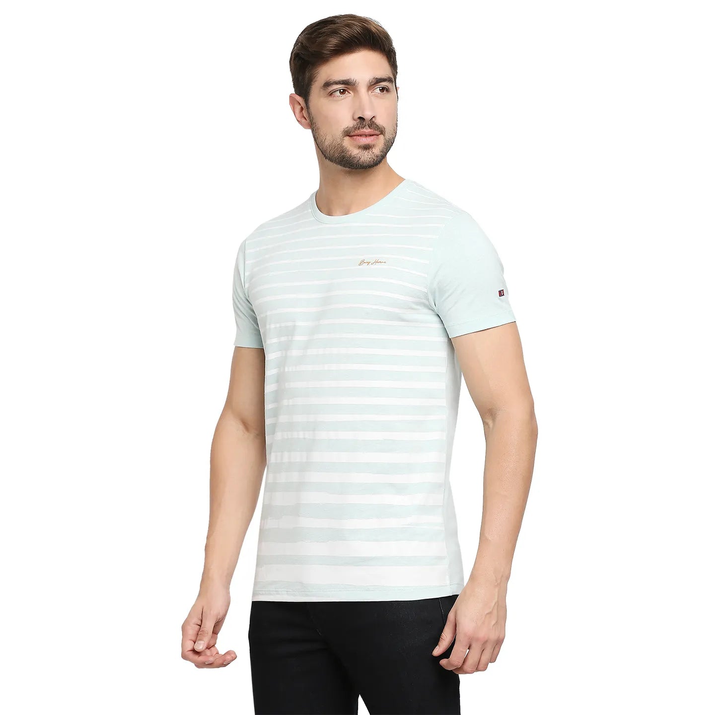 Grey Regular Fit Men's Short Sleeves T-Shirt by Being Human Clothing