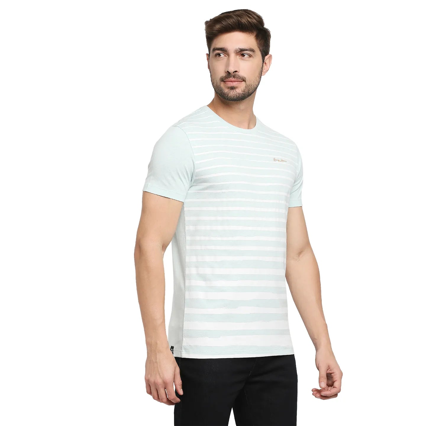 Grey Regular Fit Men's Short Sleeves T-Shirt by Being Human Clothing