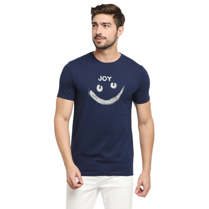 Blue Regular Fit Men's Short Sleeves T-Shirt by Being Human Clothing