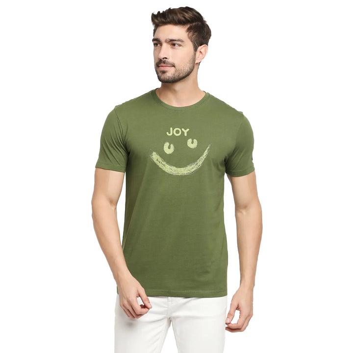 Green Regular Fit Men's Short Sleeves T-Shirt by Being Human Clothing