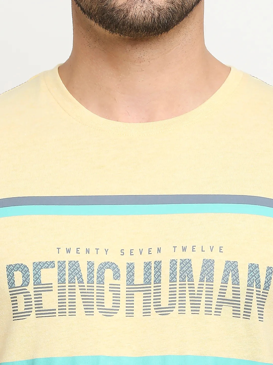 Yellow Regular Fit Men's Short Sleeves T-Shirt by Being Human Clothing