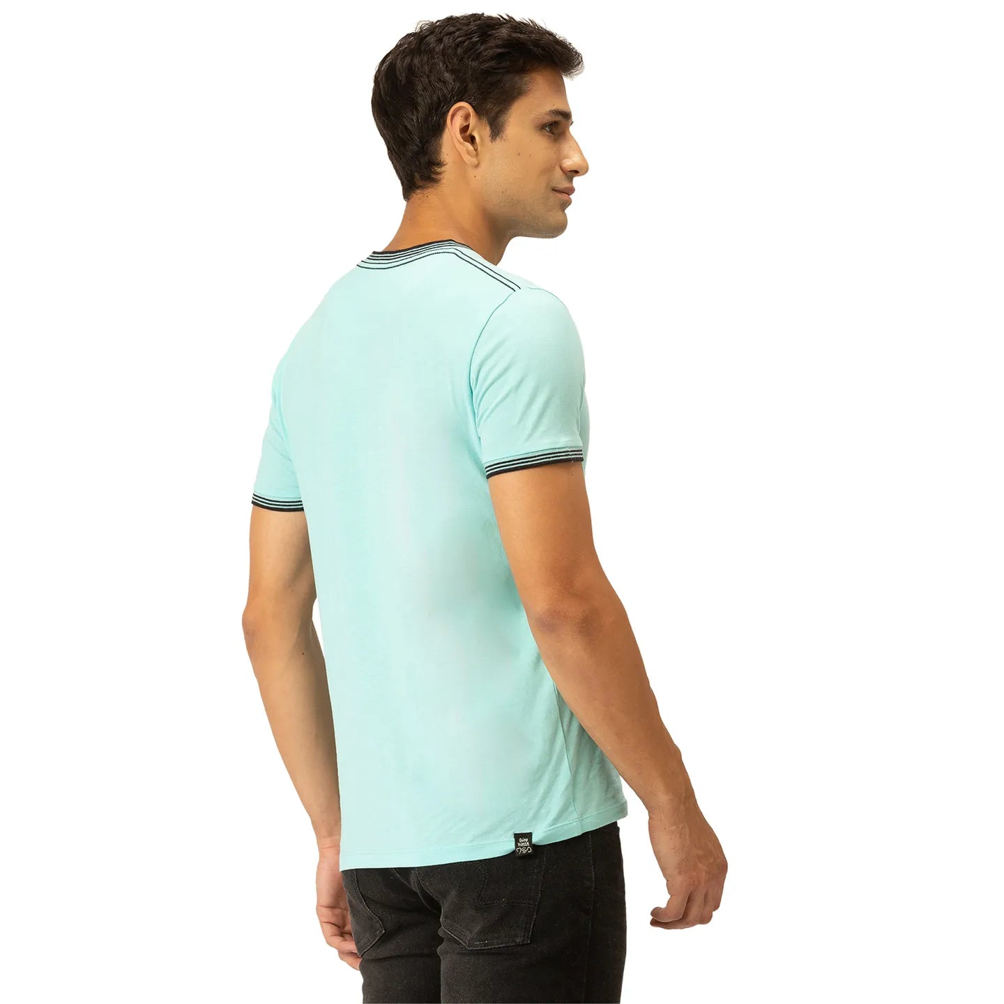 Blue Regular Fit Men's Short Sleeves T-Shirt by Being Human Clothing