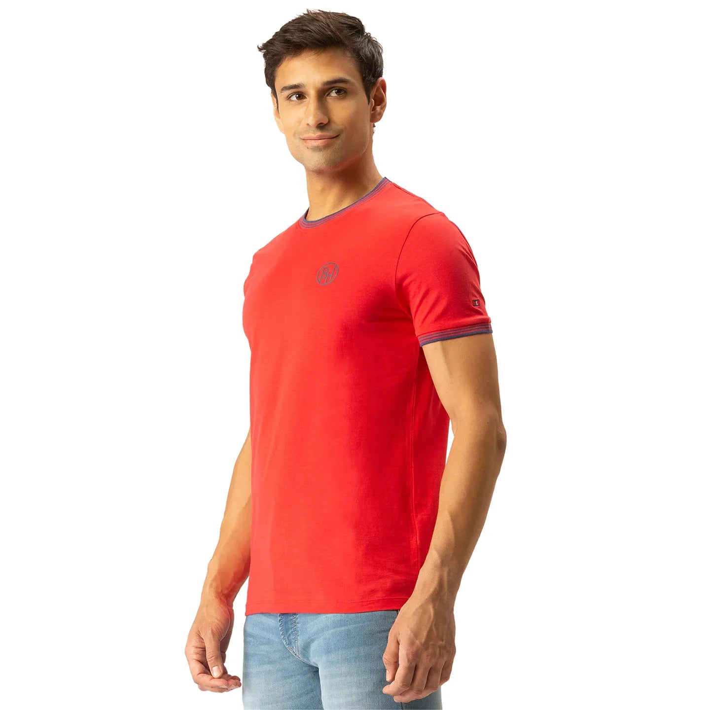 Red Regular Fit Men's Short Sleeves T-Shirt by Being Human Clothing