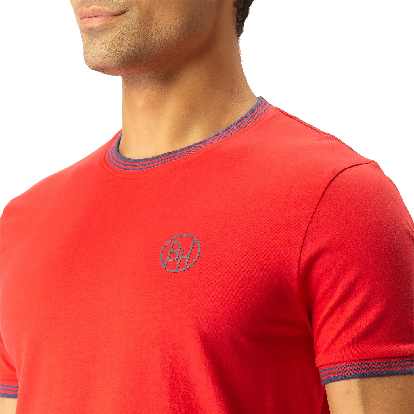 Red Regular Fit Men's Short Sleeves T-Shirt by Being Human Clothing