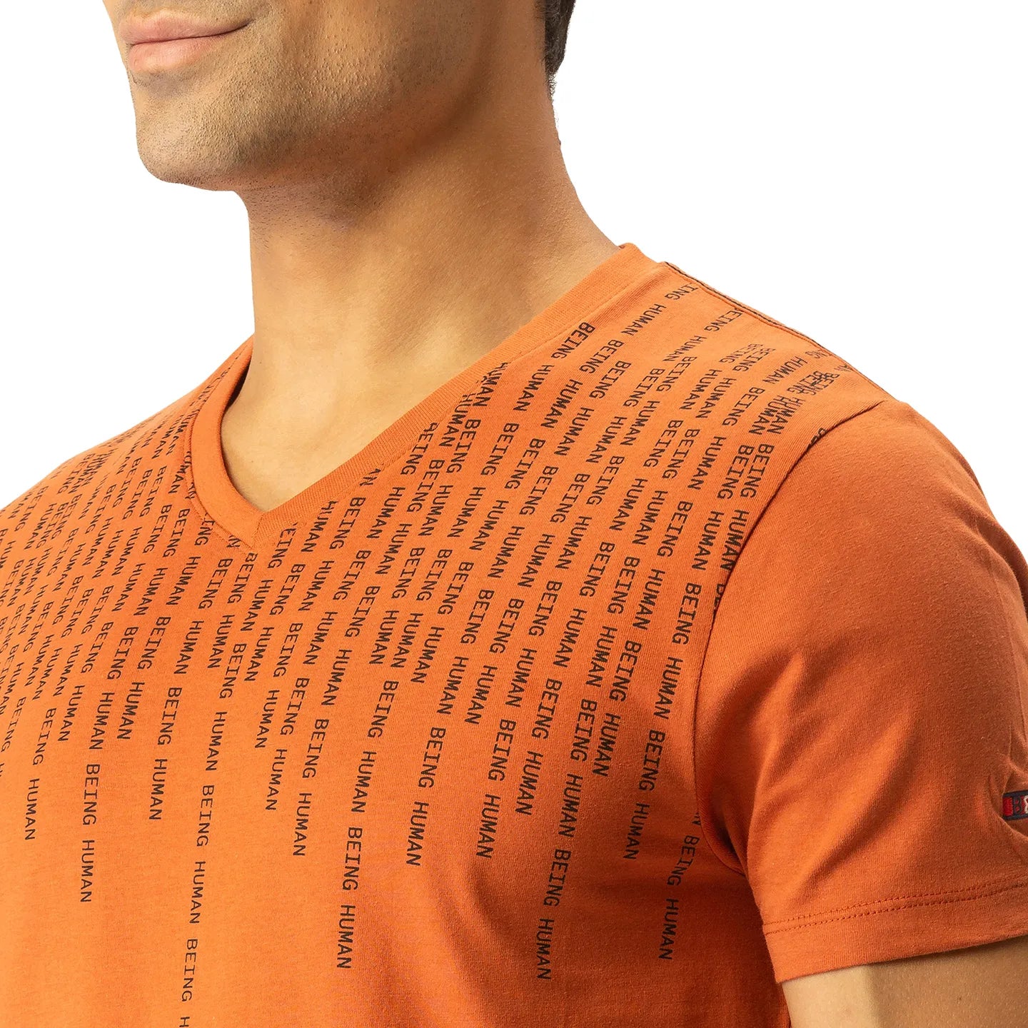 Brown Regular Fit Men's Short Sleeves T-Shirt by Being Human Clothing