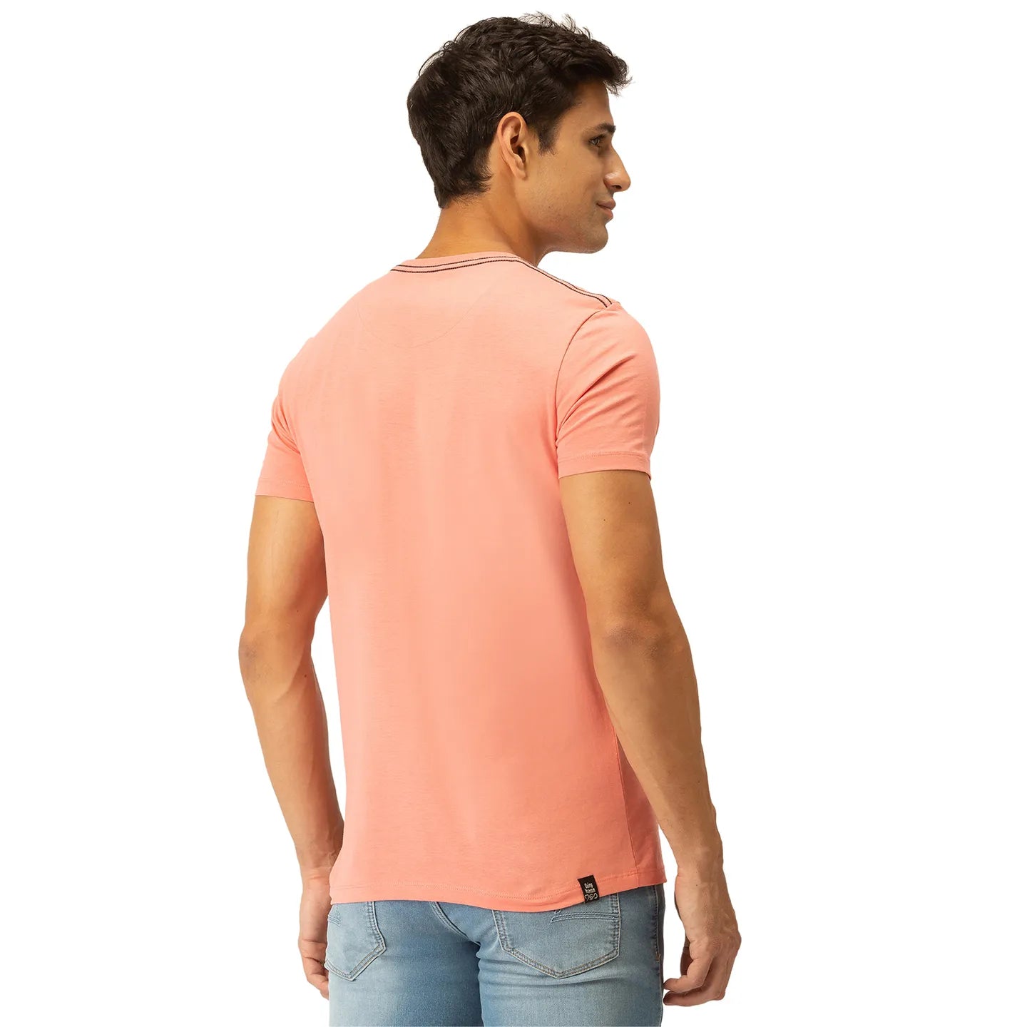 Pink Regular Fit Men's Short Sleeves T-Shirt by Being Human Clothing