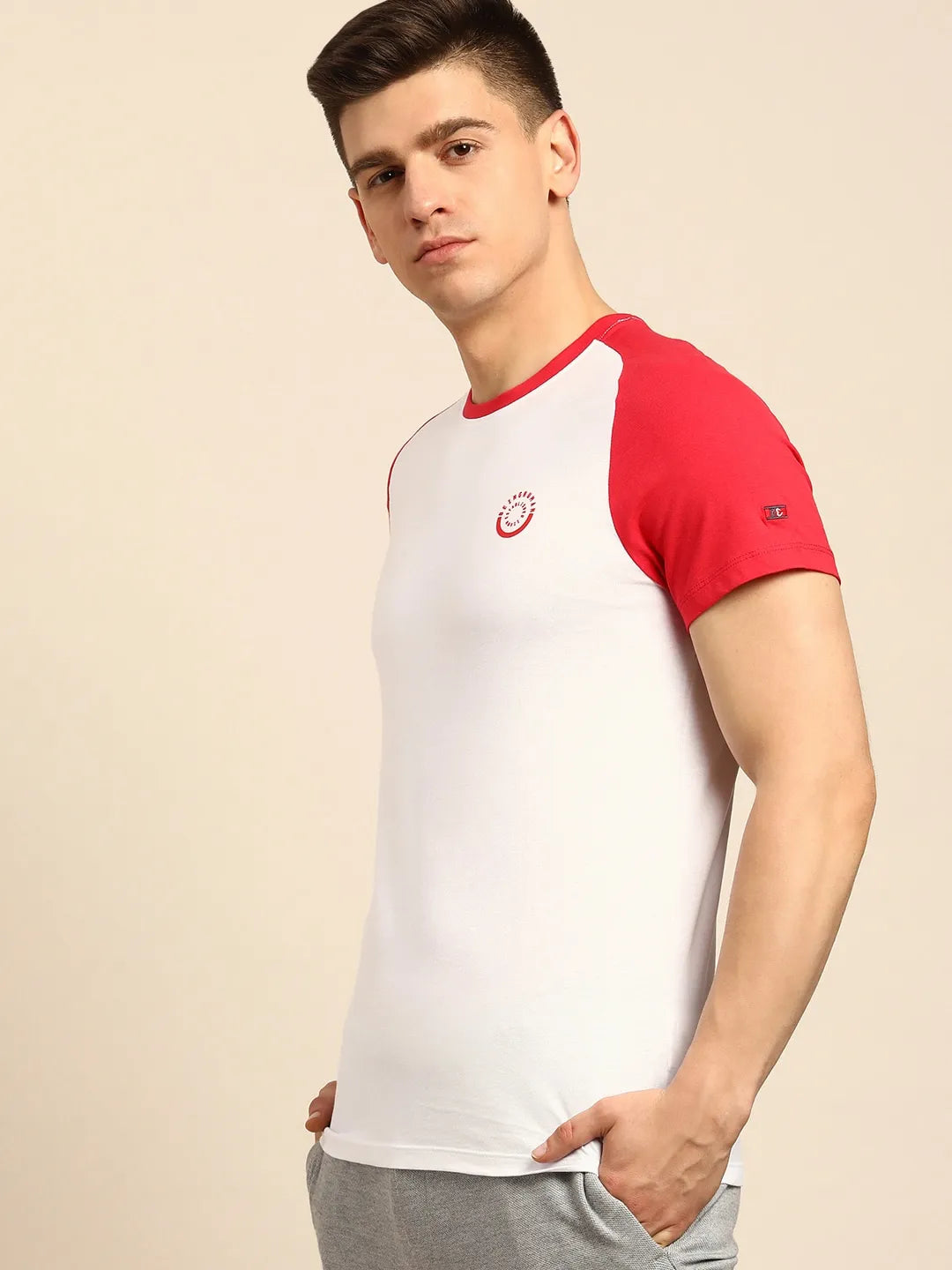 White Regular Fit Men's Short Sleeves T-Shirt by Being Human Clothing