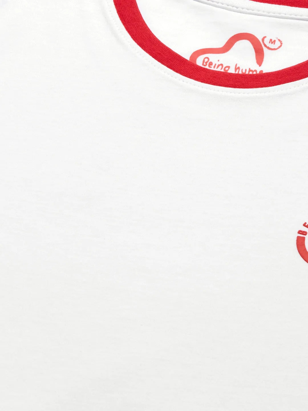 White Regular Fit Men's Short Sleeves T-Shirt by Being Human Clothing