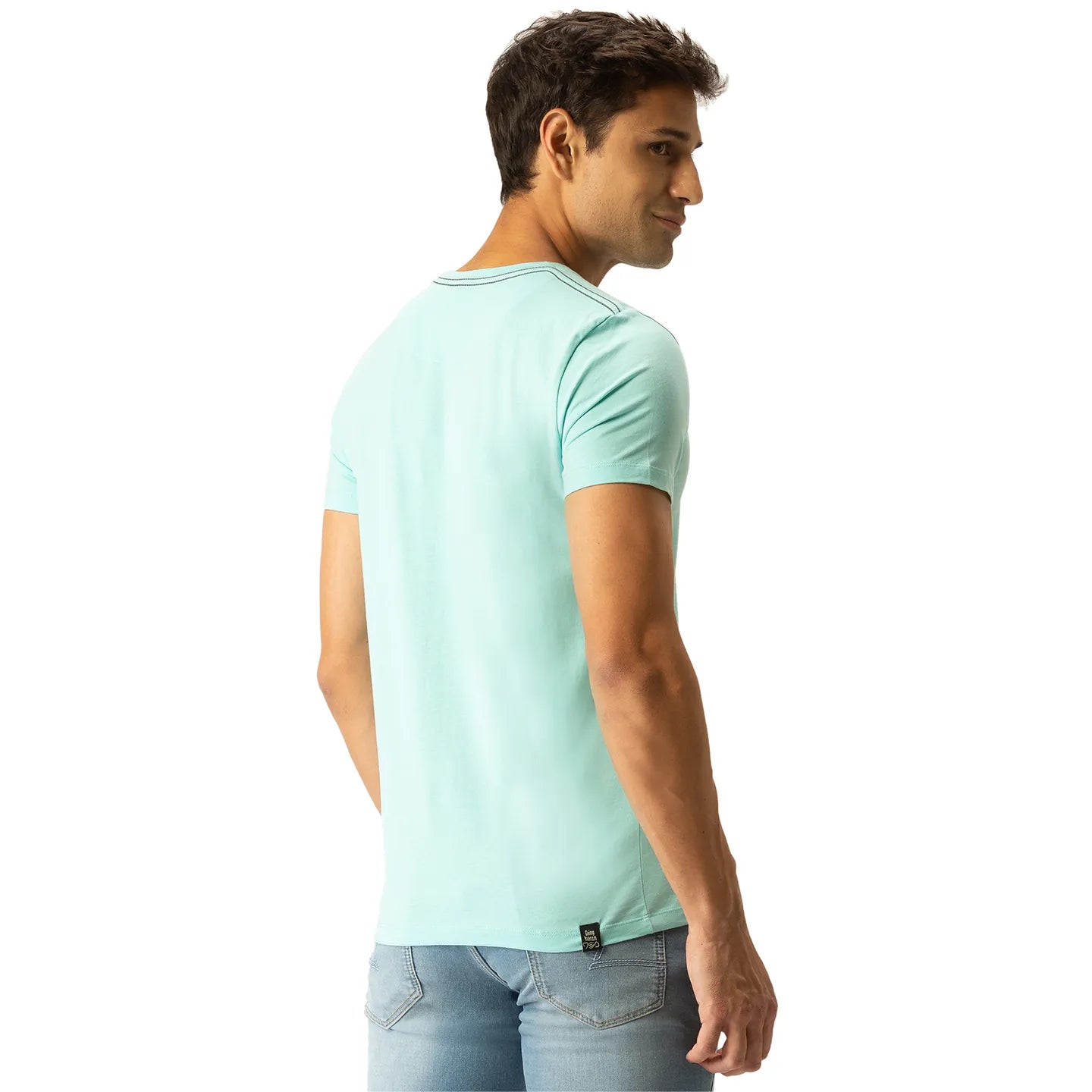 Blue Regular Fit Men's Short Sleeves T-Shirt by Being Human Clothing