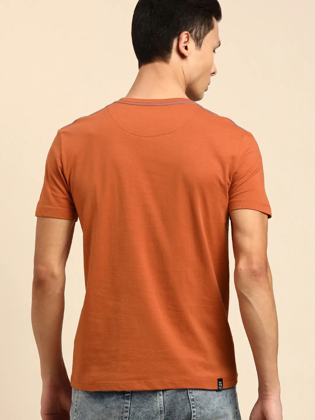 Brown Regular Fit Men's Short Sleeves T-Shirt by Being Human Clothing