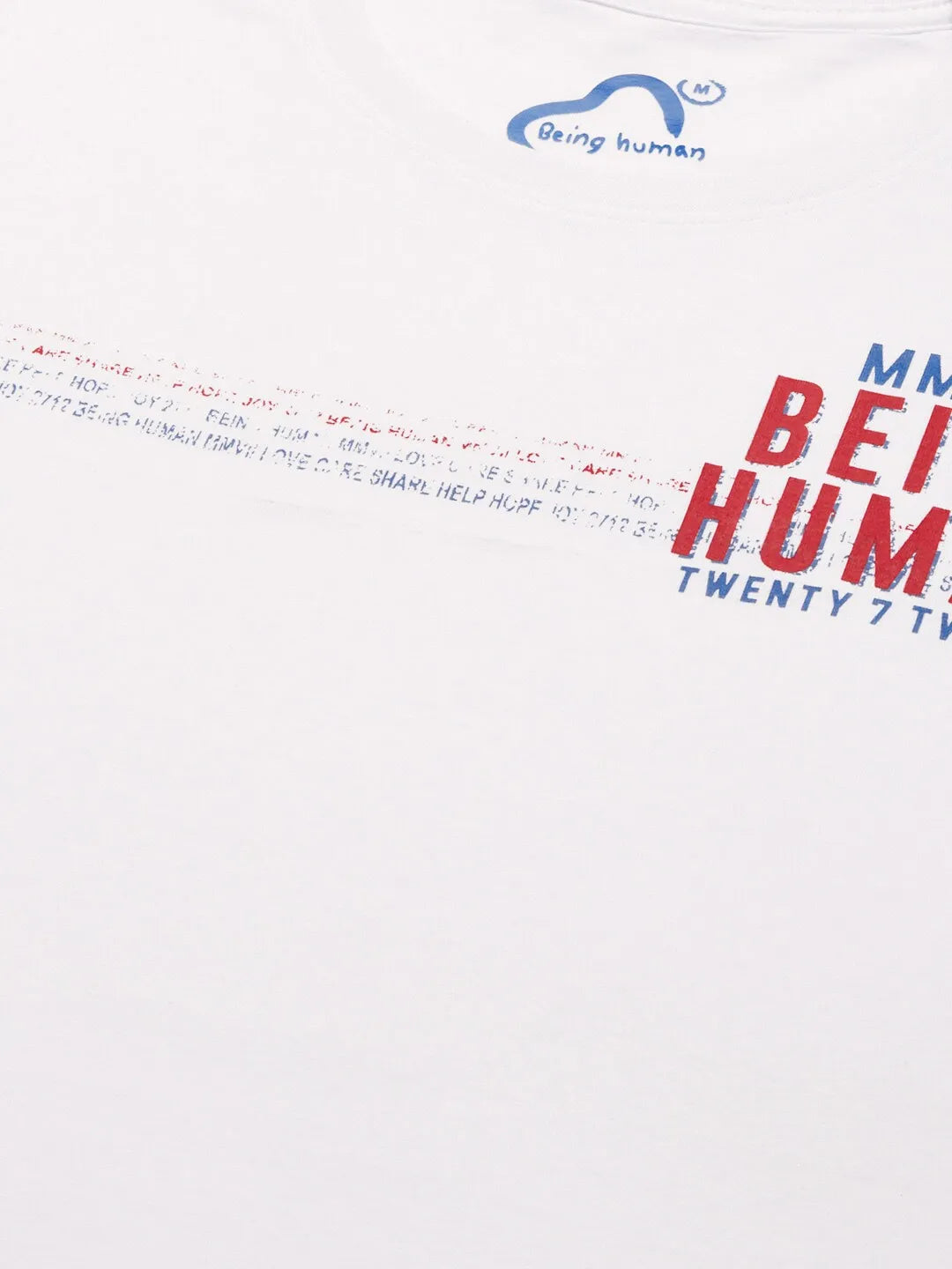 White Regular Fit Men's Short Sleeves T-Shirt by Being Human Clothing