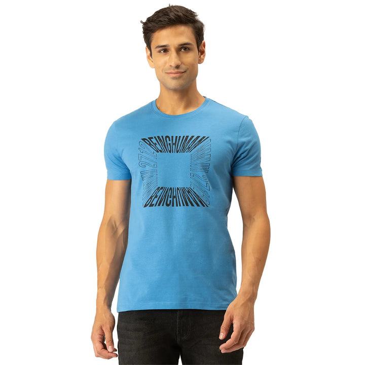 Blue Regular Fit Men's Short Sleeves T-Shirt by Being Human Clothing