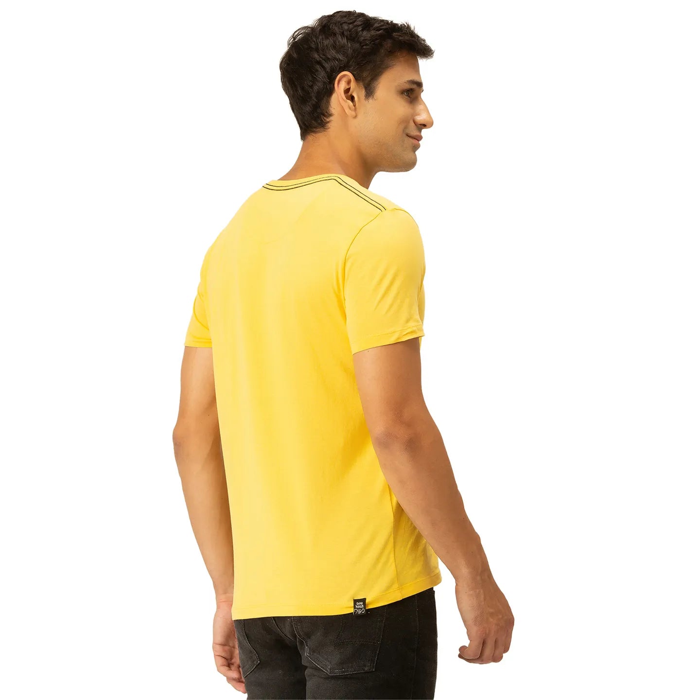 Yellow Regular Fit Men's Short Sleeves T-Shirt by Being Human Clothing