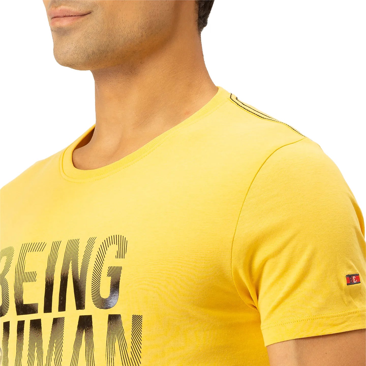 Yellow Regular Fit Men's Short Sleeves T-Shirt by Being Human Clothing