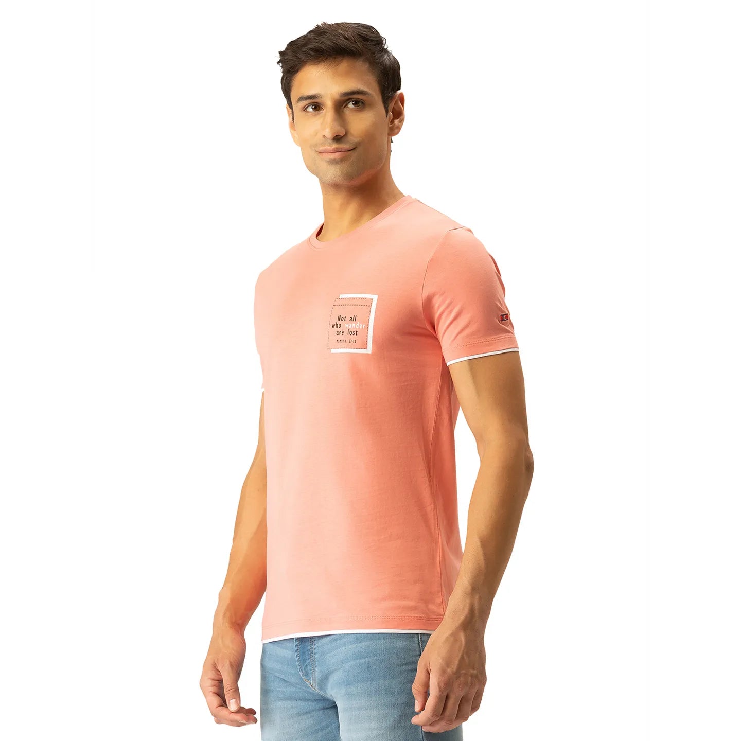 Orange Regular Fit Men's Short Sleeves T-Shirt by Being Human Clothing