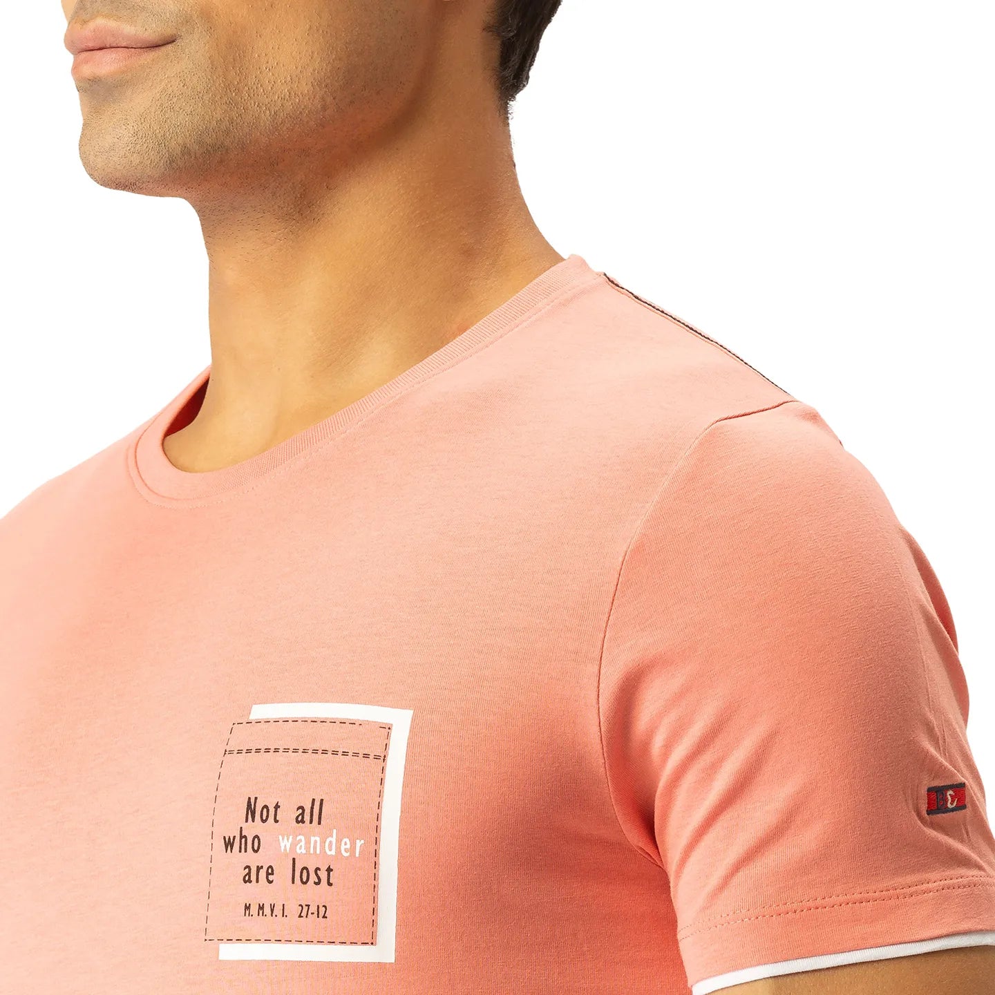 Orange Regular Fit Men's Short Sleeves T-Shirt by Being Human Clothing