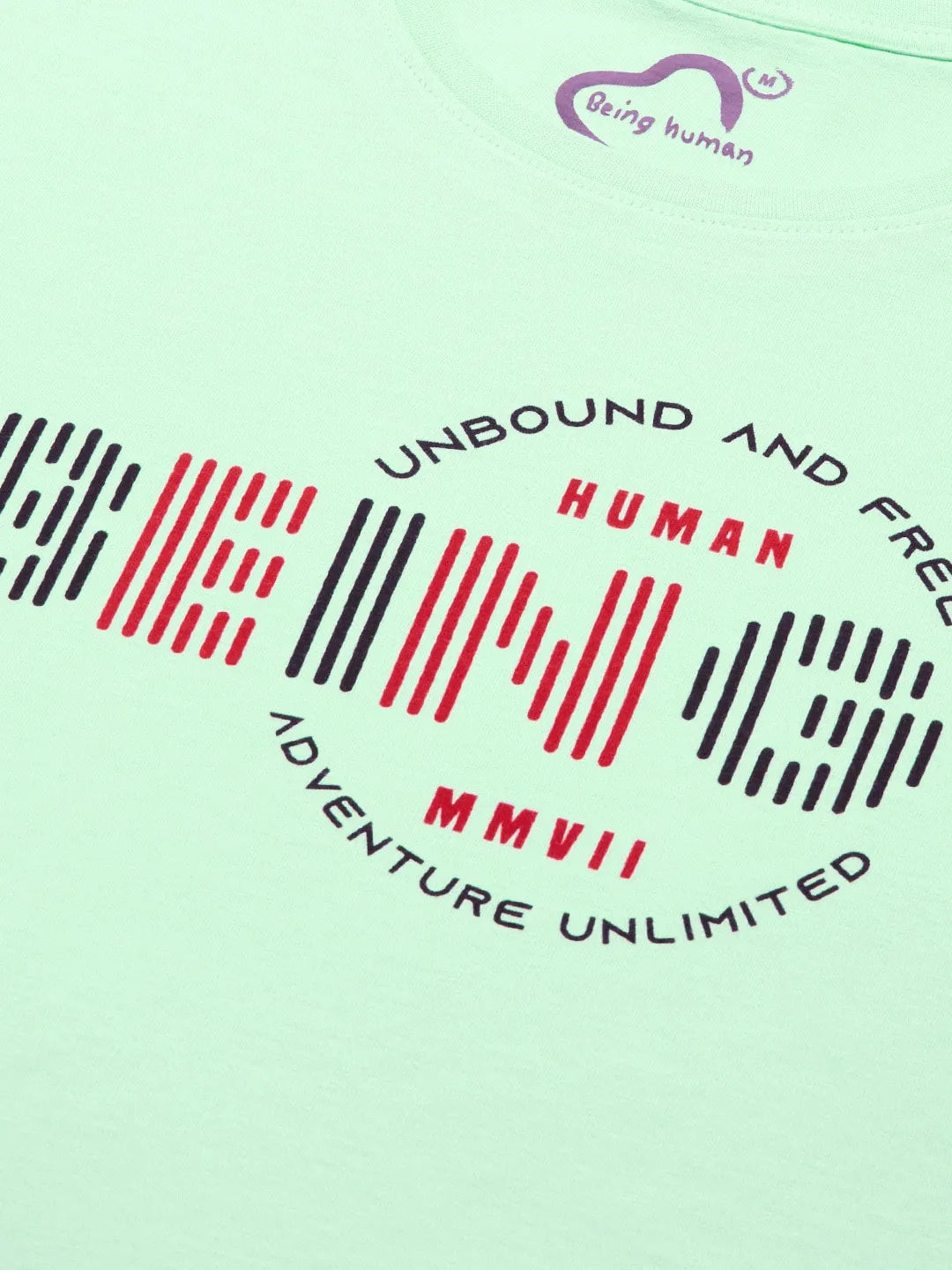 Green Regular Fit Men's Short Sleeves T-Shirt by Being Human Clothing