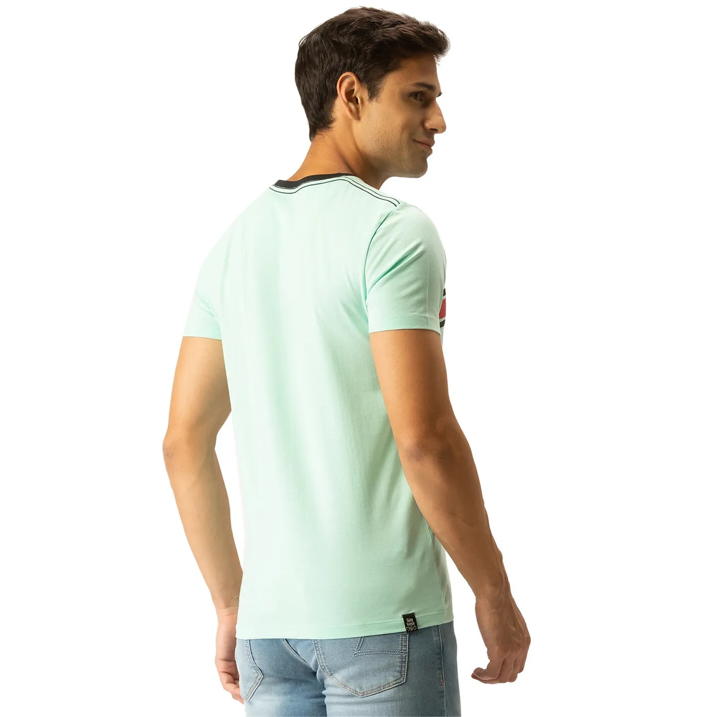 Green Regular Fit Men's Short Sleeves T-Shirt by Being Human Clothing