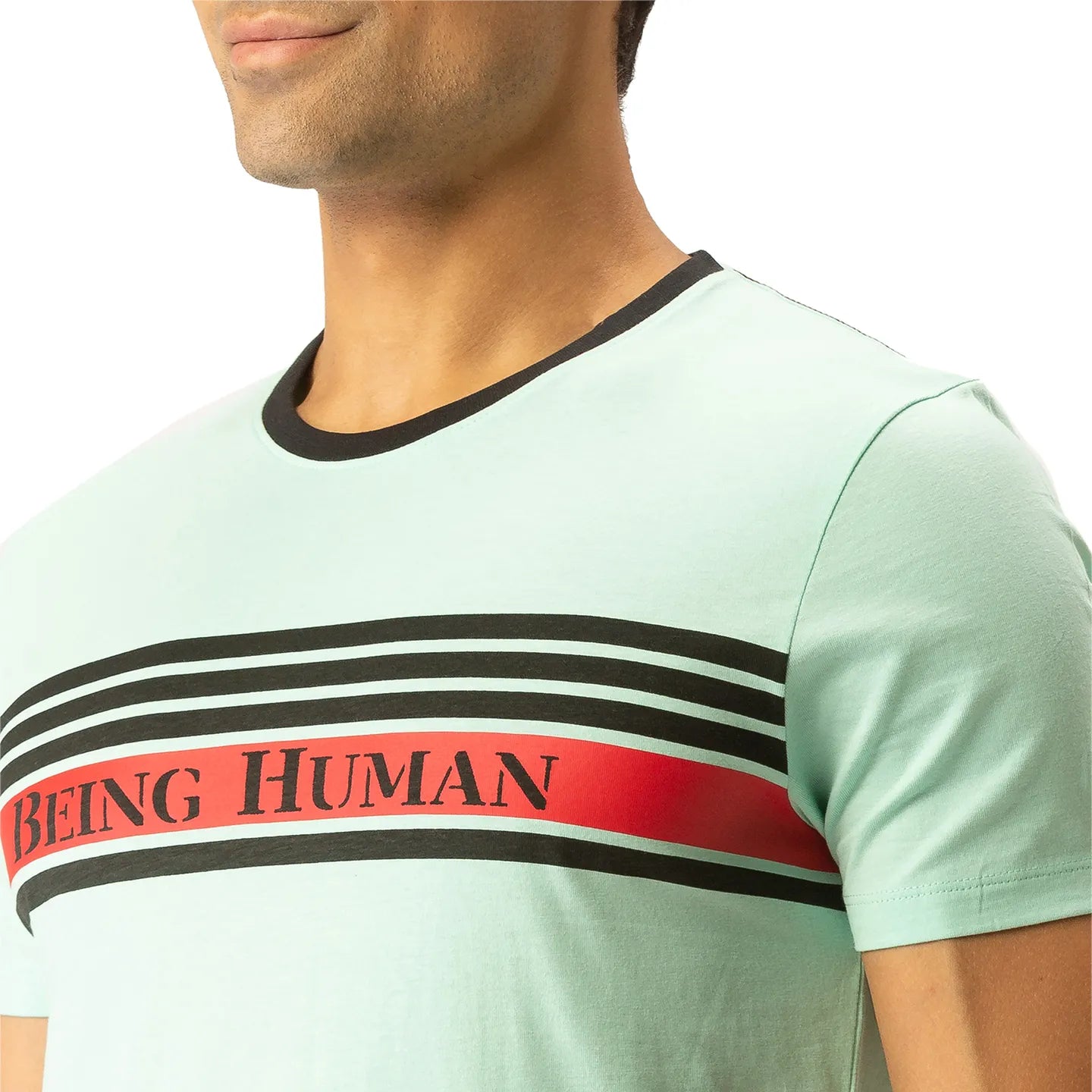 Green Regular Fit Men's Short Sleeves T-Shirt by Being Human Clothing