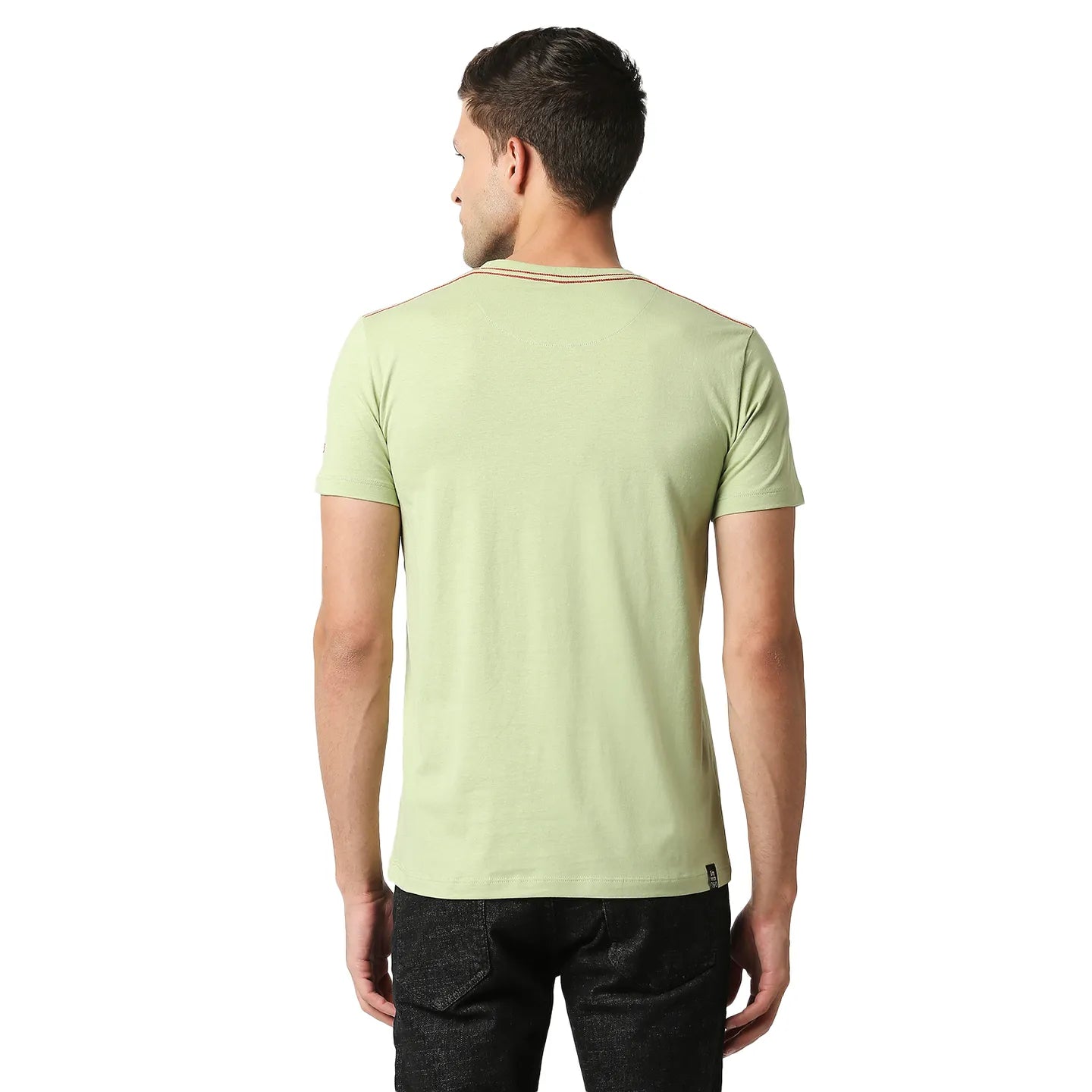 Light Olive Regular Fit Round Neck Men's T-Shirt by Being Human Clothing