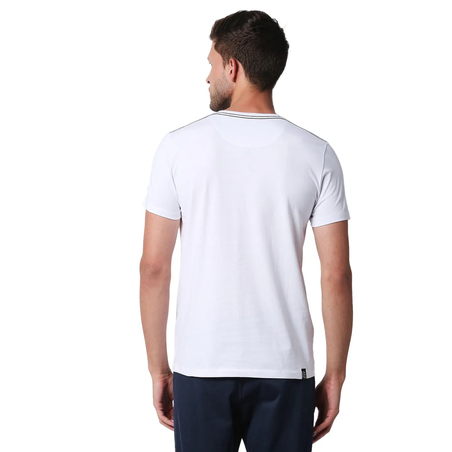 White Regular Fit Men's Short Sleeves T-Shirt by Being Human Clothing