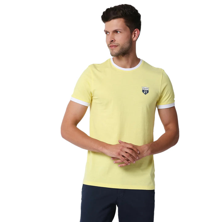 Yellow Regular Fit Men's Short Sleeves T-Shirt by Being Human Clothing