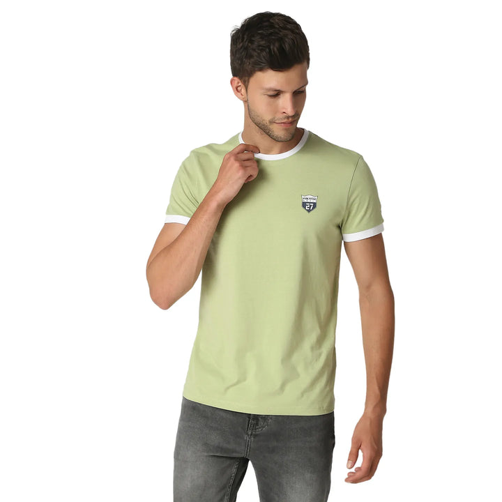 Green Regular Fit Men's Short Sleeves T-Shirt by Being Human Clothing