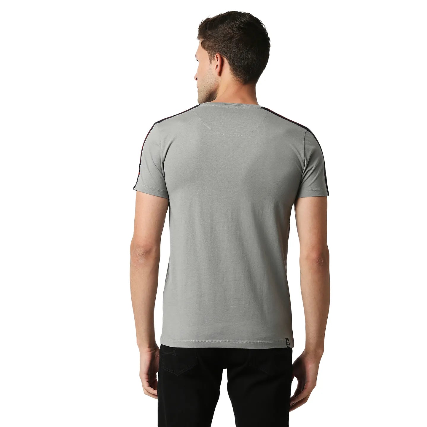 Being Human Clothing Men Regular Fit Crew Neck T-Shirts-Grey