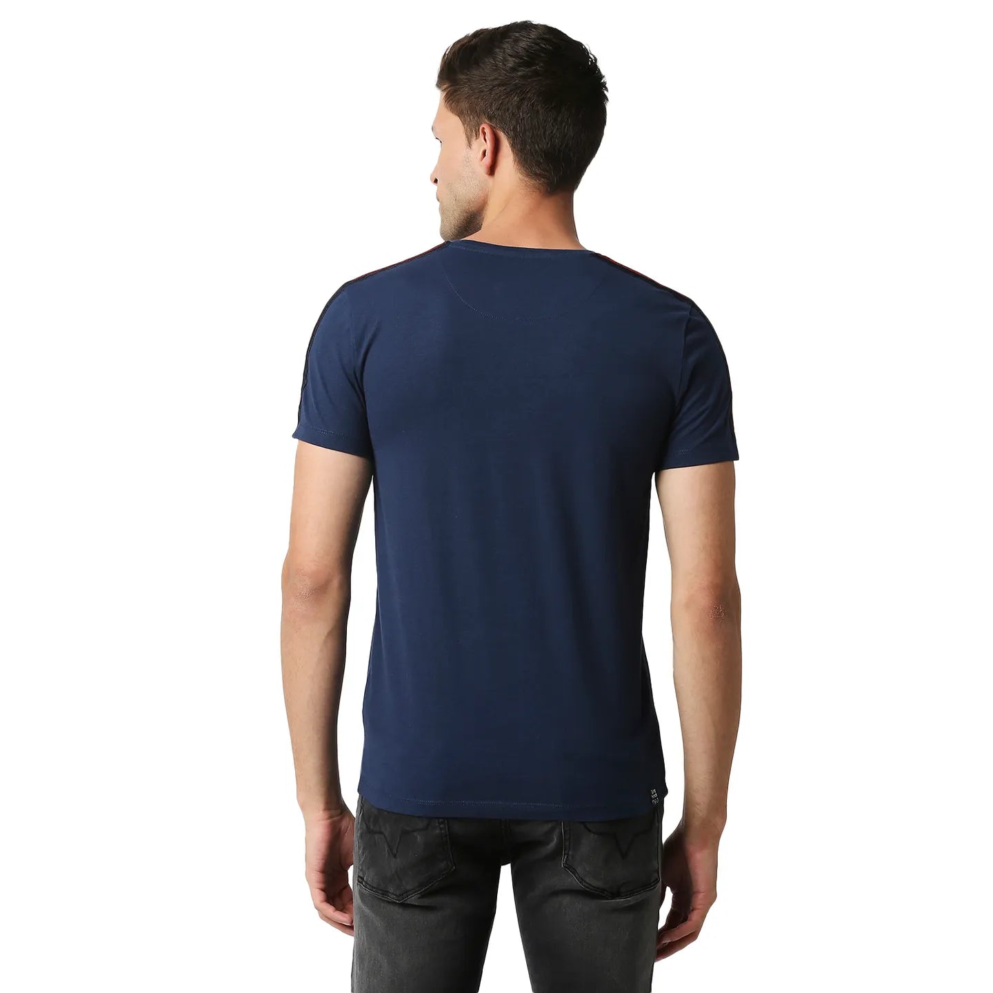 Blue Regular Fit Men's Short Sleeves T-Shirt by Being Human Clothing